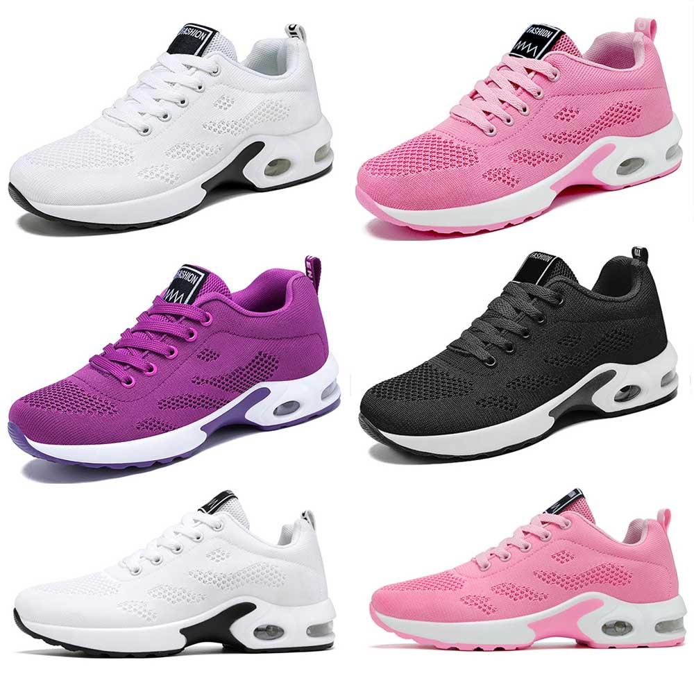 Modne Damskie Sneakersy Poduszka Powietrzna Miękka Podeszwa Buty Damskie Casualowe Outdoorowe Siateczkowe Oddychające Antypoślizgowe Buty Tenisowe