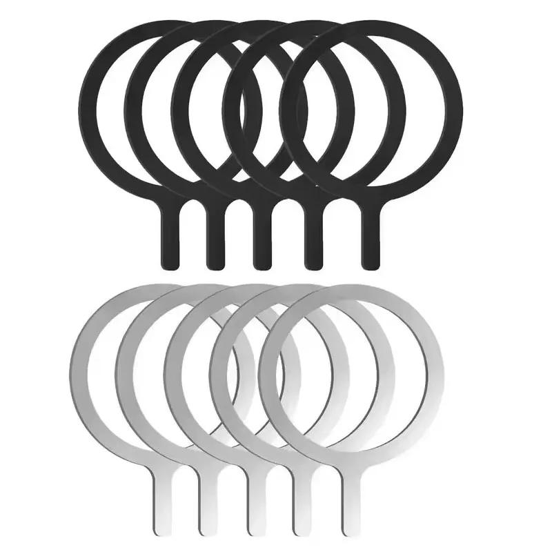 Universal Magnetic Metal Plate Ring For Samsung iPhone Magsafe Wireless Charger Car Phone Holder Sticker Round Magnet Patch