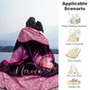 Pink Butterfly Customize Text Blanket Multi-purpose Customizable Blanket Ultra-Soft Suitable for Bedding Home Decor Picnics Couch for All Occasions