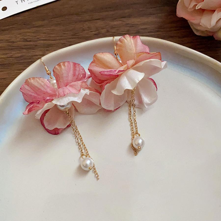 

Супер Феєричні Сережки з Квітковою Бахромою, Висококласні Нішеві Темпераментні Сережки у Відпускному Стилі, Літні Універсальні Сережки з Квітковим Морем