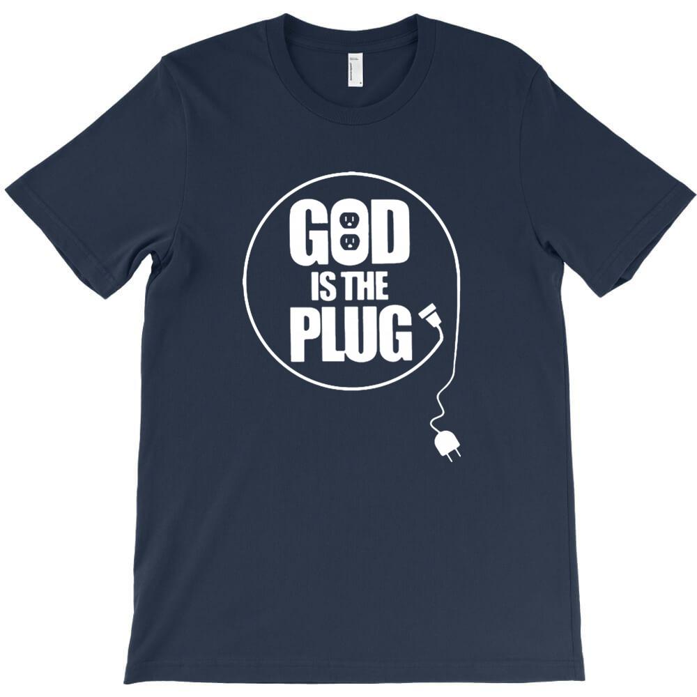 God Is The Plug T Shirt For Mens Short Sleeve Tee Shirts For Man Design