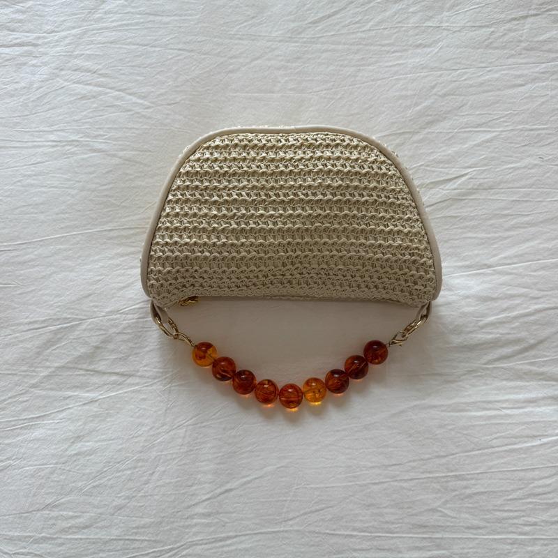 

Mini portable woven bag women s new casual high-end metal chain single shoulder crossbody dumpling bag