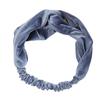 Women Velvet Elastic Twisted Headband Girl Solid Knotted Headwrap Makeup Hair Bands Stretchy Hairbands