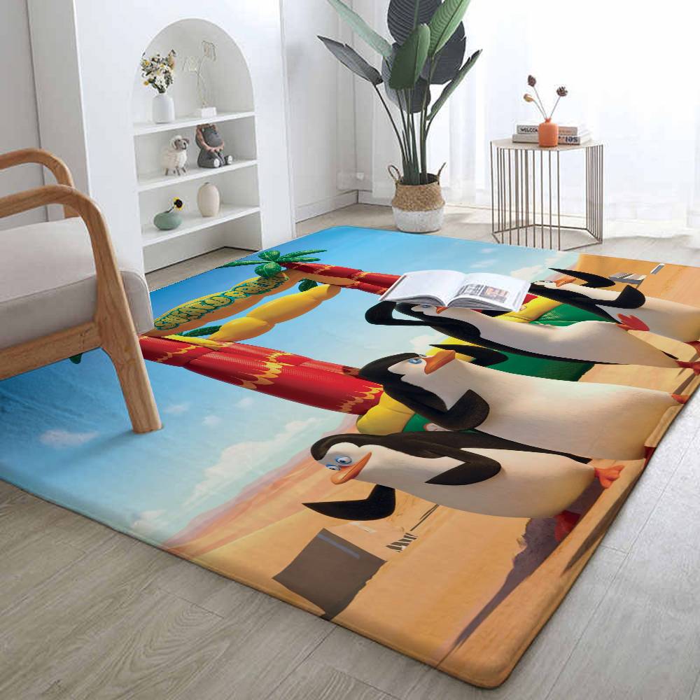The P-Penguins Of Madagascar Floor Mat Bathroom Absorbent Mat Simple Door Dirt-resistant Mat Home Kitchen Mat Foot Mat Entry Mat