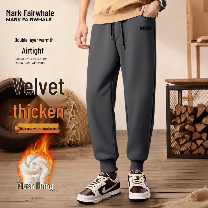 MARK FAIRWHALE Men's Fleece-Lined Winter Jogger Pants