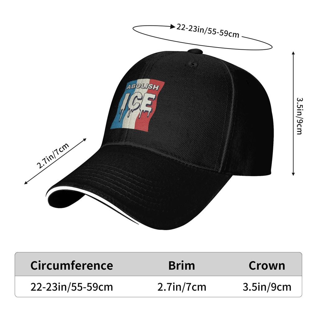 Summer Casual Baseball Cap Abolish Ice Anti ICE Running Hippie Trucker Hat For Couple Women Sun Viso Fitted Retro Baseball Caps