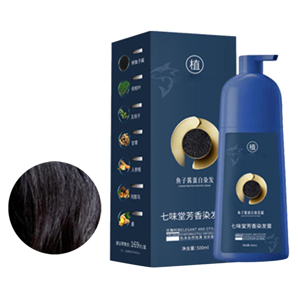 1 Piece Caviar Protein Hair Dye Natural Long Lasting Color Non Damaging Hair Color Kit with Tender Care for Women Men Styling Accessories