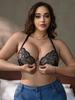 European and American large size lace steel rim beautiful back bra