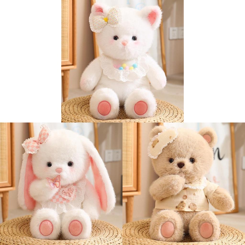 Cute Animal Fox Cat Bear Rabbit Plush Doll Stuffed Toy For Babies High Quality And Adorable