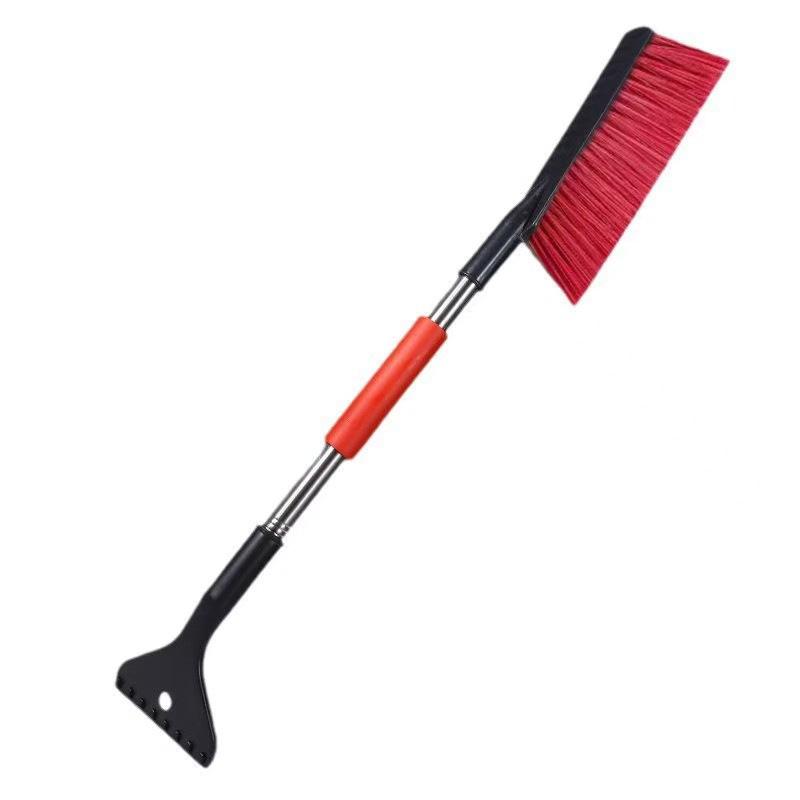 

Портативный скребок для льда и снежная лопата «два в одном» с длинной ручкой для зимней уборки снега красный