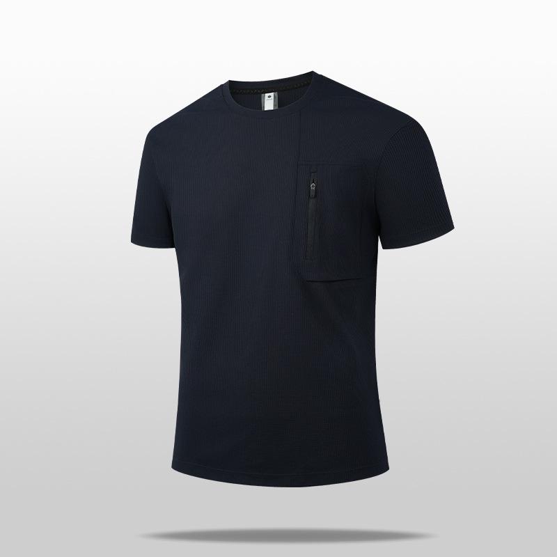 Men s Cooling Quick-Dry Seamless Pocket T-Shirt - Breathable, Loose, Plus Size 4XL