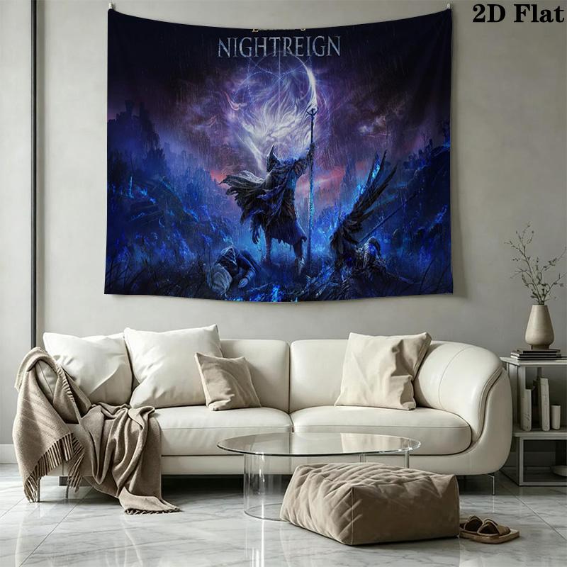 ELDEN RING Wall Tapestry Aesthetic Wall Hanging Printed Fabric Blanket Decorative Tapestries for Bedroom Living Room Home Decor
