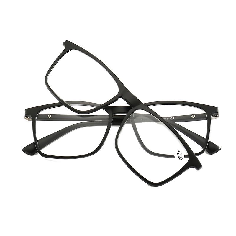 Reading Glasses 6 in 1 Sets Polarized Glasses Women Men Fashion Simple Style Frames Computer Eyeglasses Lenses Unisex Eyewear