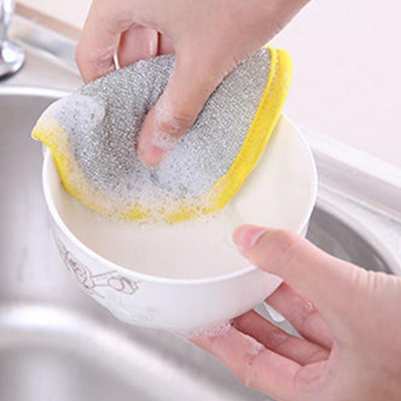 Kitchen Cleaning Sponge Double Sided Sponge Scrubber Sponges For Dishwashing Scouring Pad Dish Cloth Kitchen Cleaning Tools
