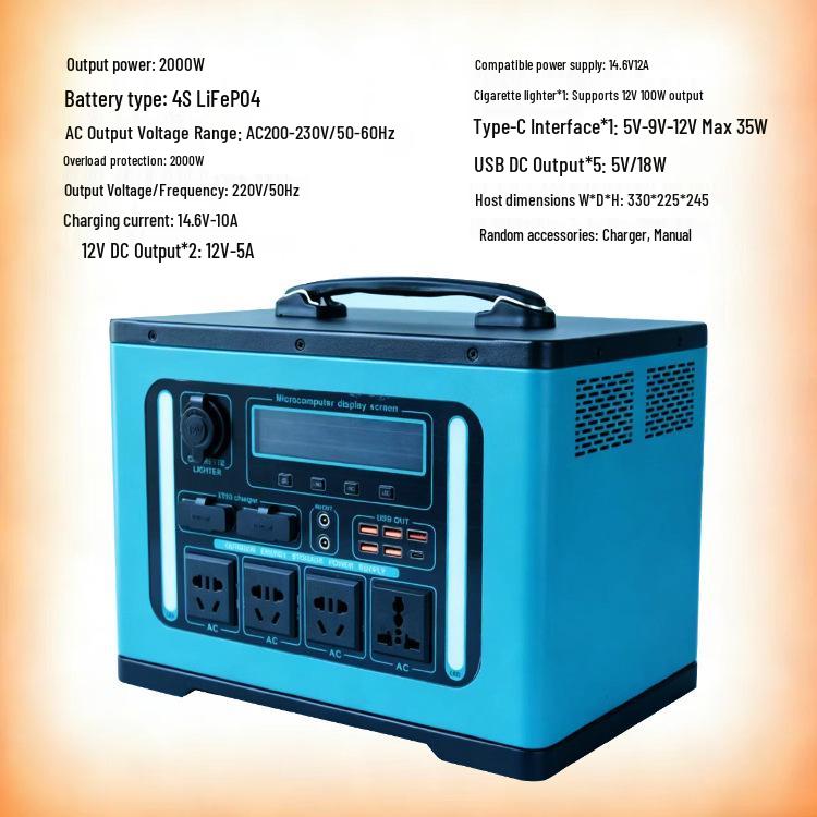 Portable Solar Power Bank 220V - Emergency Backup & Outdoor Energy Storage