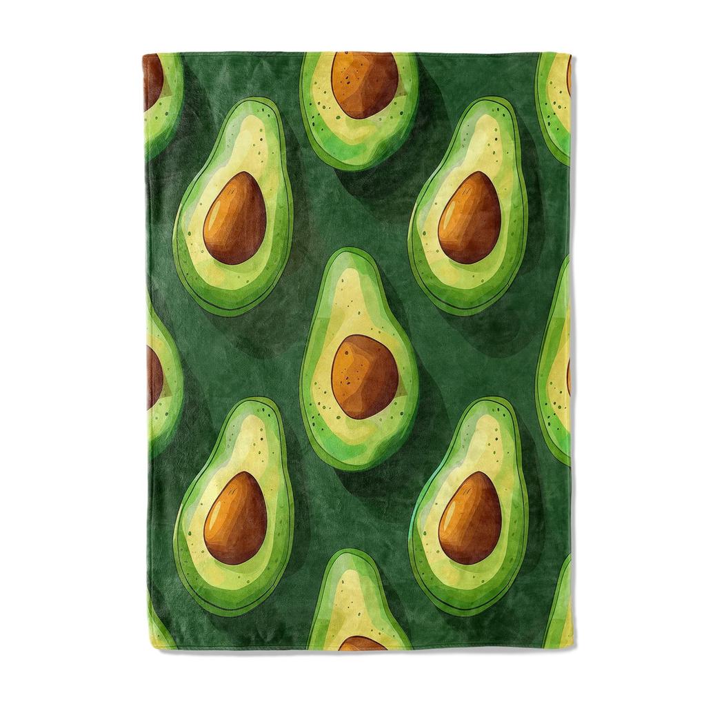 Avocado-Kuscheldecke, Weiche leichte Flanelldecken für Bett, Couch, Sofa, Ganzjahres-Warme Gemütliche Flauschige Plüsch-Mikrofaserdecke
