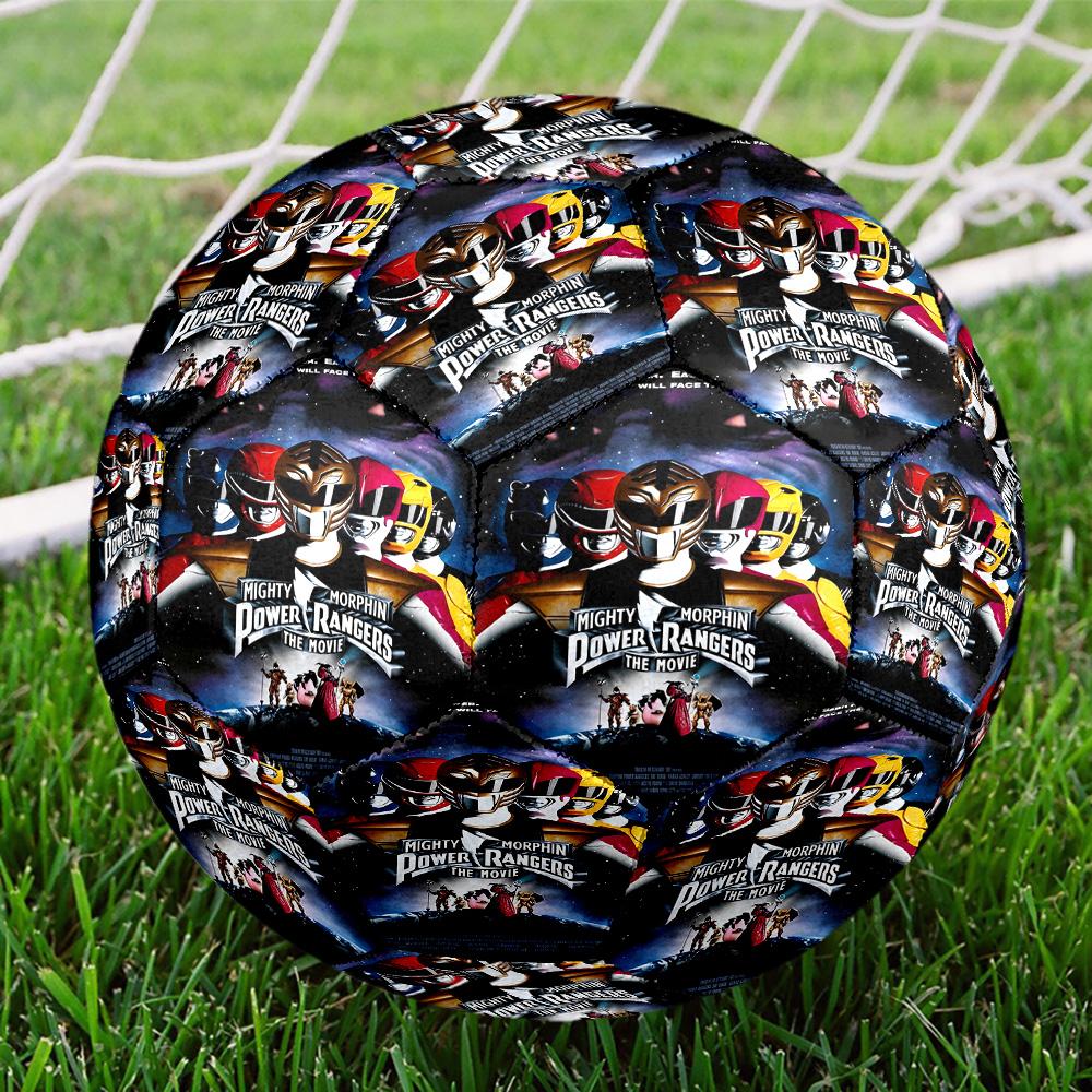 Mighty Morphin Power Rangers Print Size 5 Soccer Ball, Standard Match Football for Sports Game and Team Practice, Ideal Gift for Soccer Fans