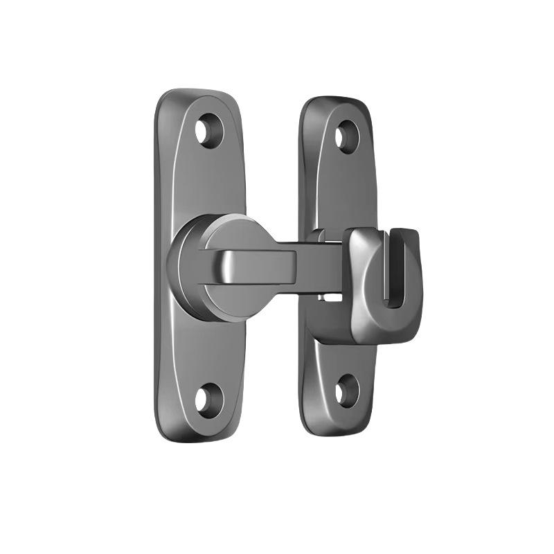 Thickened Alloy Door Latch - Hasp Anti-Theft Bathroom Lock with No-Punch Bolt