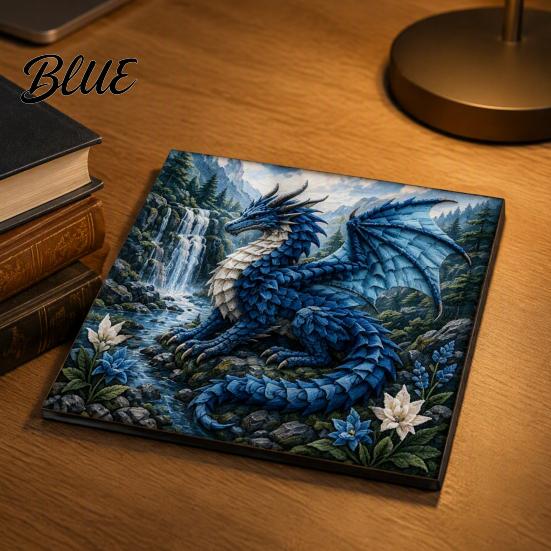 DIY Manual Skill Craft Fantasy Art Kit Fabric Poke Kits Dragon Mythic 3D Theme Room