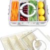 Cross-Border Drain Storage Box: Portable Multigrid Sealed Food Container for Refrigerator and Kitchen.