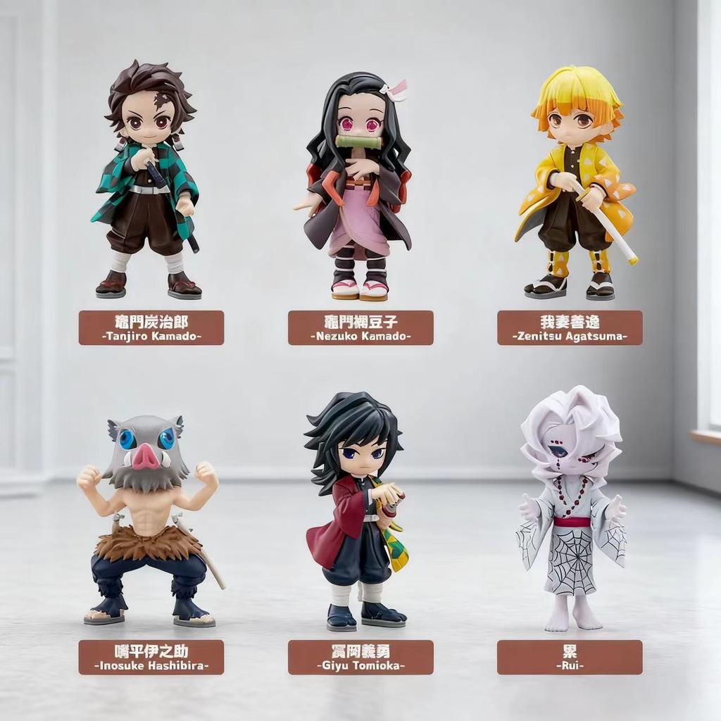 Demon Slayer Tanjiro Kamado Nezuko anime çizgi film figürü kör kutu yaratıcı kişiselleştirilmiş heykel model süs eşyası sürpriz hediye kutusu
