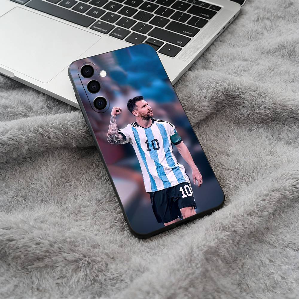 M-M-essi-No. 10 Soft Silicone phone Case for Samsung Galaxy A73/A71/A72/A70/A53/A52/A51 - Black