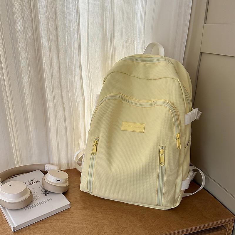 Fashion Capacity Big Backpack With Solid Color Design And Letter Decor For Daily