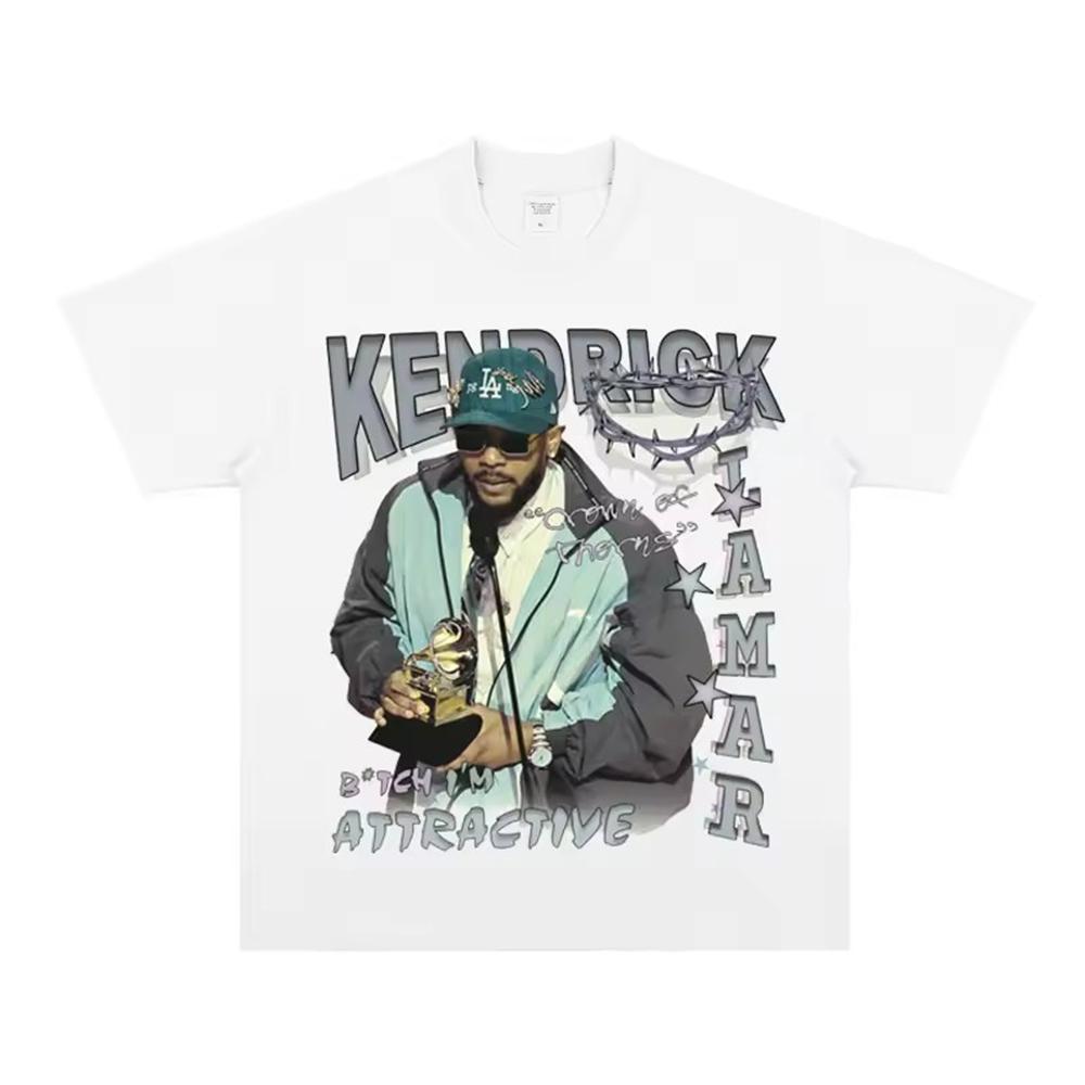 Kendrick Lamar Singer Band Tee Shirt Homme New in Top Tees Unisex Clothing short sleeve Round Neck Printing Pullover TShirt 33623