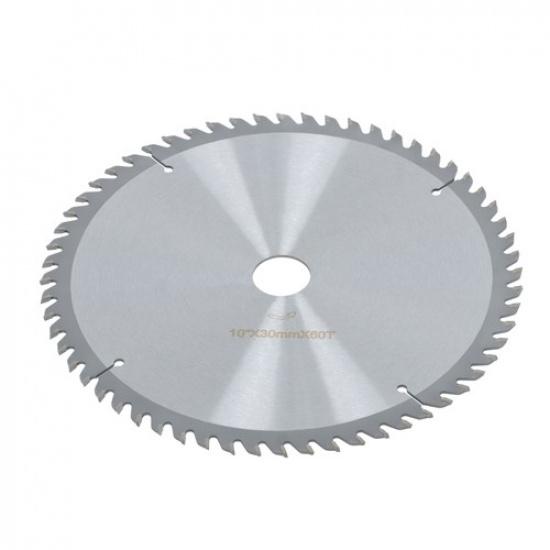 Professional 10"×30mm×60T Circular Blade - Fast Cutting for DIY Projects, Silver
