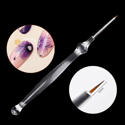 Manico in acrilico Nail Art Pittura Pennello Fodera Fodera Strumento di pittura Nail UV Gel Pen Pennello Strumento per manicure