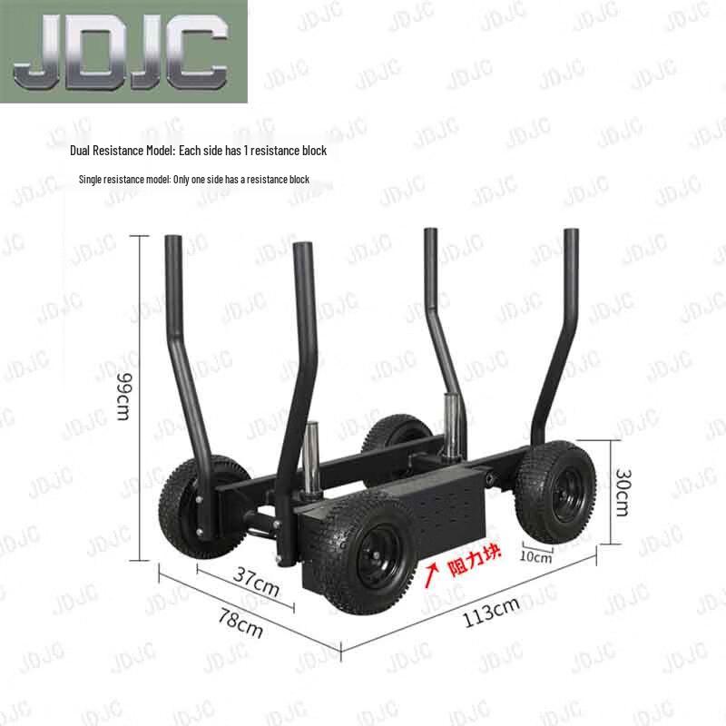 Adjustable Wheeled Sled Trainer with Dual Magnetic Resistance