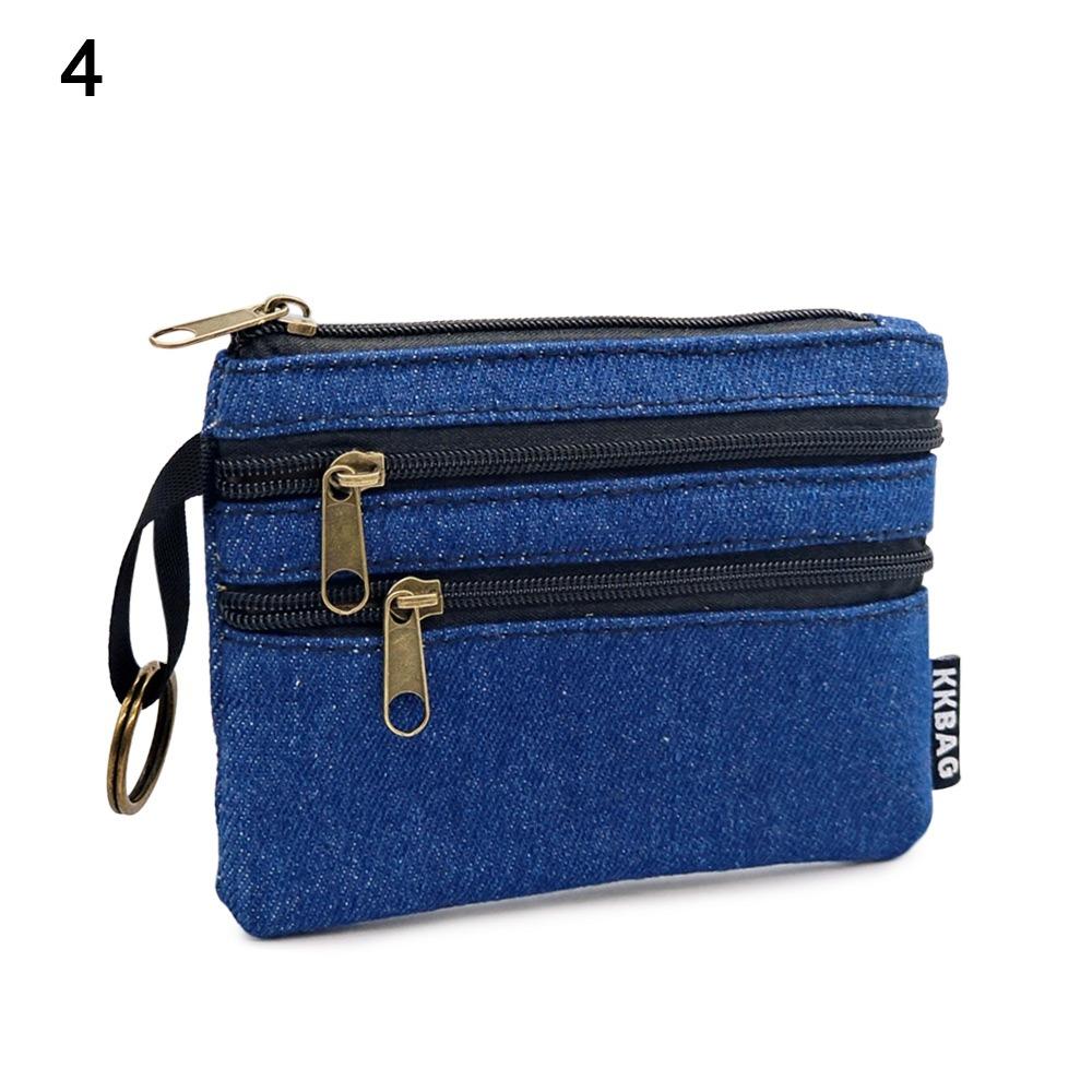 Portable Canvas Wallet Cartoon Prints Card Organizer Multi-function Money Bag