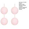 4Pcs Pink Christmas Balls Ornament Large Shatterproof Foam White Pink Stripe Hanging Ball Xmas Holiday Wedding Party Decoration