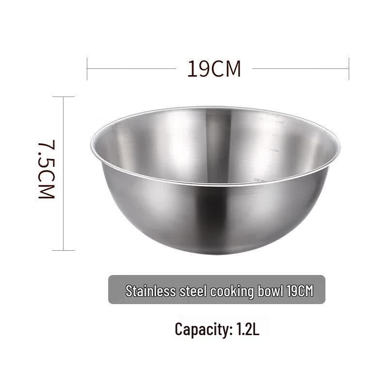 Food Grade Stainless Steel Mixing & Prep Bowl