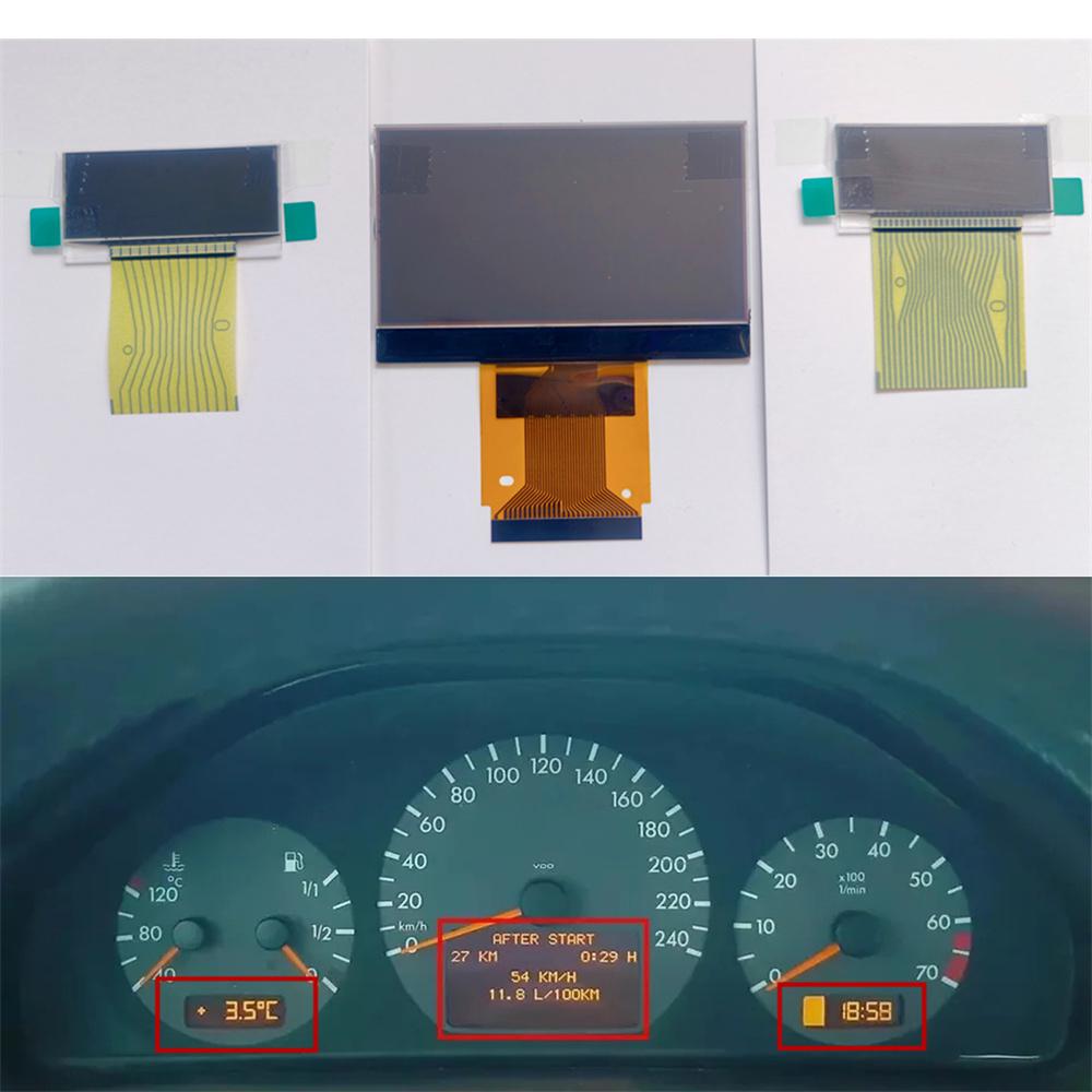 3Pcs Dashboard LCD Display For Mercedes Benz W210 S210 E320 E430 E55 AMG 2000-03