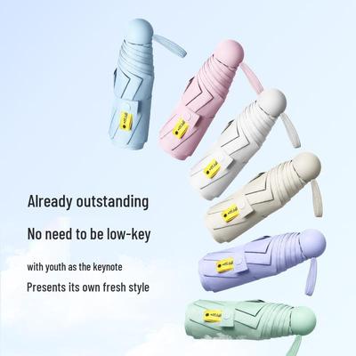 50% Zniżki Damski Mini Parasol UV Ochrona przed Słońcem i Deszczem - Przenośny Czarny Klej