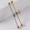 YW Industrielle Barbell Ohrringe Piercing Schmuck Chirurgischer Edelstahl Scaffold Piercings CZ Bar für Damen Herren