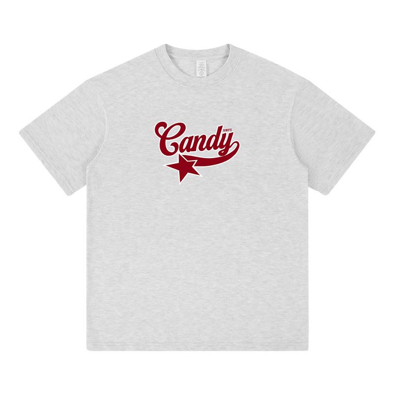 Amerikanisches Retro Vintage Unisex Schwergewicht Baumwoll Rundhals T-Shirt