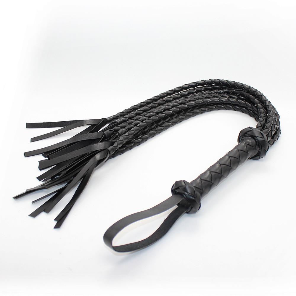 Adult Leather Dominance Whip, 8-Strand Design for Men and Women