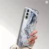 New Electroplated Silver Shockproof Phone Case With Abstract Marble Texture Pattern For Samsung Galaxy S26 S25 S24 S23 S22 Ultra