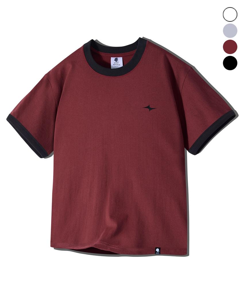 GHOST REPUBLIC Crop Ringer Short Sleeve T-Shirt 4 Colors Gt-394