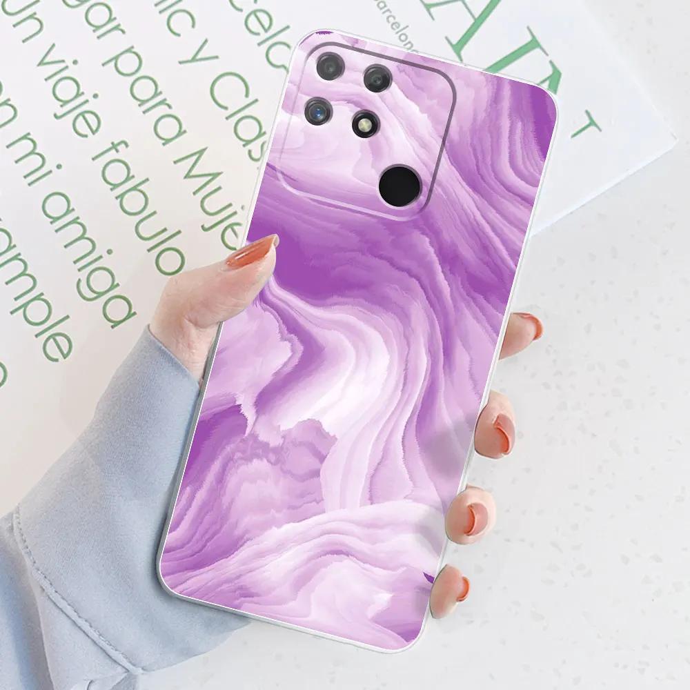 For Realme Narzo 50A Case Narzo 50A Prime Watercolor Marble Soft Silicone Bumper Cases For Realme Narzo 50A Back Cover Fundas