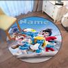 Custom Name The Smurfs Printed Round Rug Carpet Chair Rug Area Rug Entryway Doormats,for Office Chair Living Room Bedroom Kitchen Room.