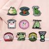 Süße Frosch-Sammlung Emaille-Pins Meine Froschbeine sind erschöpft Cartoon-Tierbrosche Reversabzeichen Modeschmuck Geschenke für Kinder Freunde
