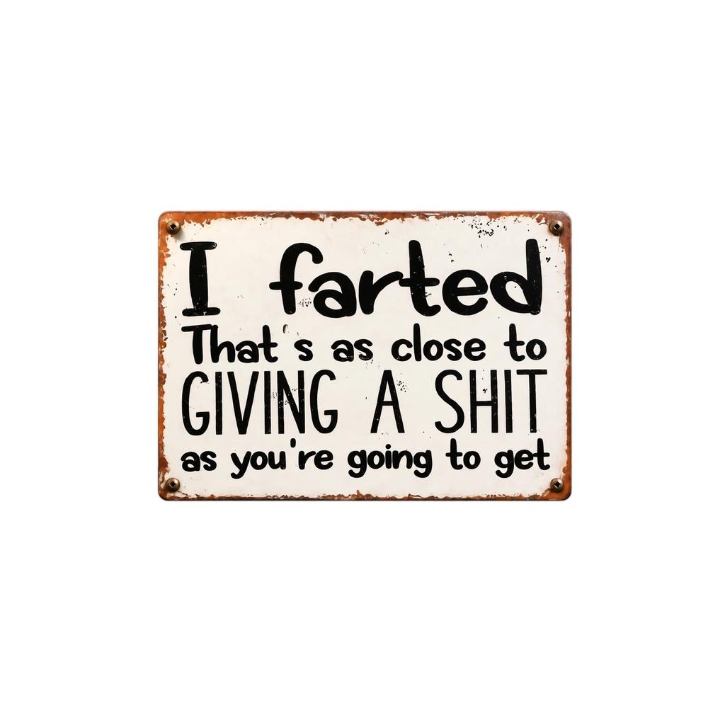 2D Wall Decor Vintage Retro Funny Quote Decorative Sign for Home Room Decor
