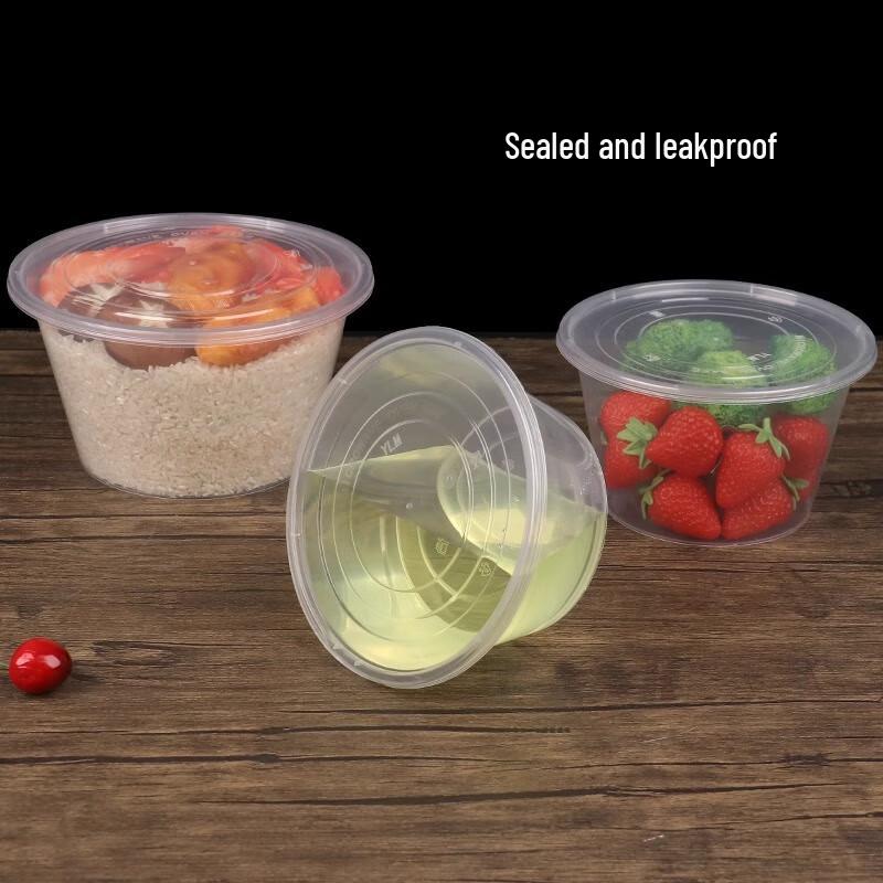 Disposable Round Transparent Takeout Containers