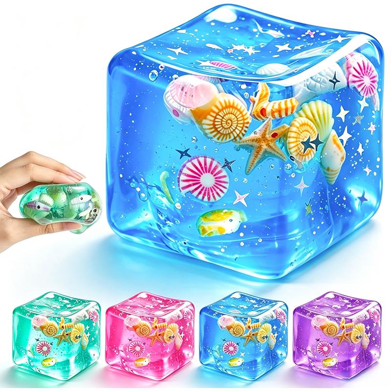 Ocean Style Squishy Block Toys, Squishy Toys, Summer Multi-Item Party Favor Bags Creative Ocean Style Squishy Toys Christmas/Halloween Party Gift