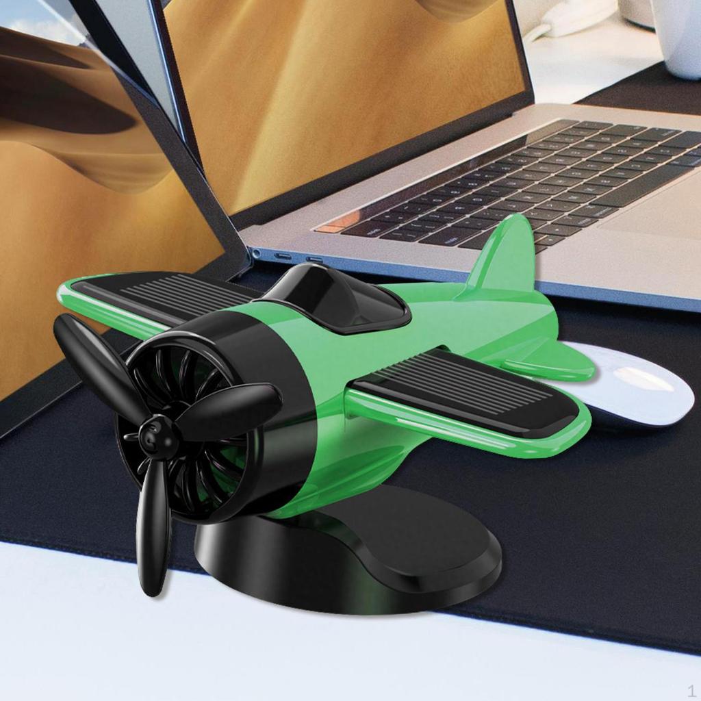 Solar Aircraft Model Car Center Decoration Decorative Mute Dashboard Ornament for Vehicle