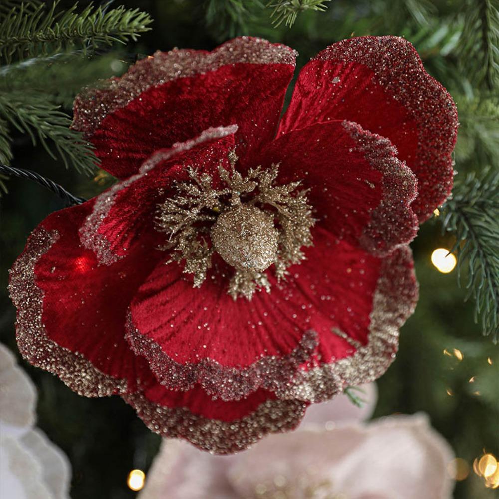 

Сделай сам Цветок Юлань Большие Рождественские Украшения Новые Рождественские Цветы красный