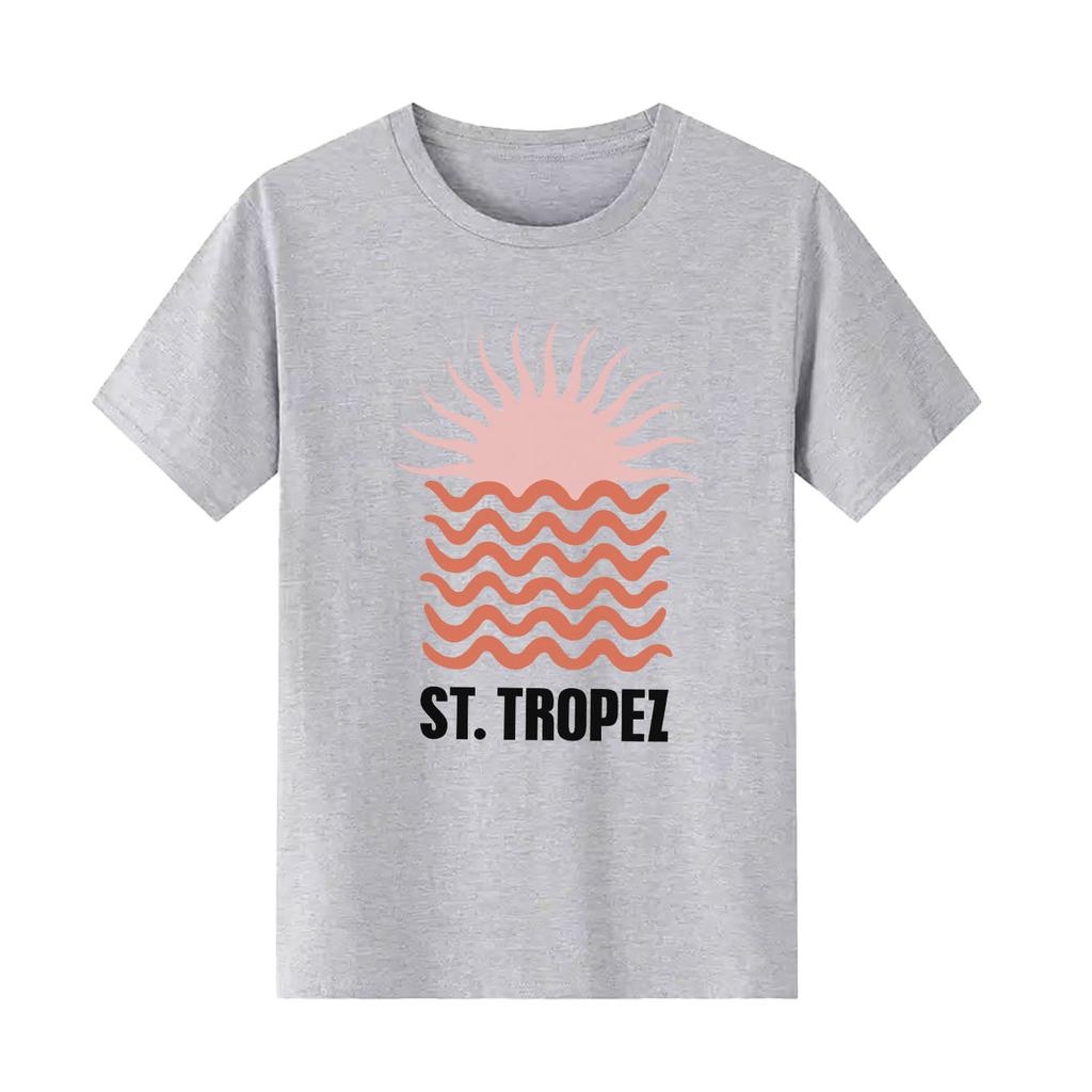 Fashion sun letter printed Tshirt casual short sleeved suitable for all seasons fashion versatile holiday Womens Tshirt